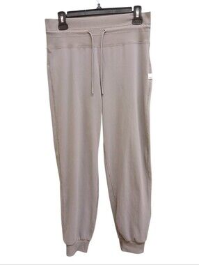 Vuori Women's Track Joggers With Drawstring in Light Gray Size Medium